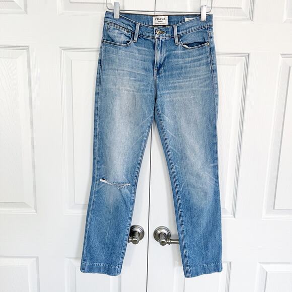 Frame Le High Straight Blind Stitch Jeans in Withers - Picture 3 of 11